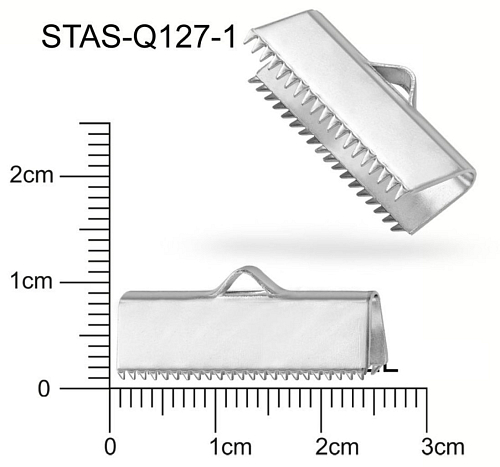 Koncovka zubatá CHIRURGICKÁ OCEL ozn.-STAS-Q127-1. velikost 25x9mm.