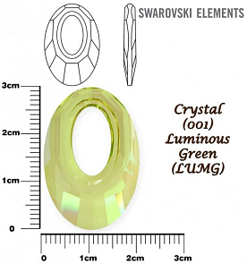 SWAROVSKI HELIOS Pendant barva CRYSTAL LUMINOUS GREEN velikost 30mm.