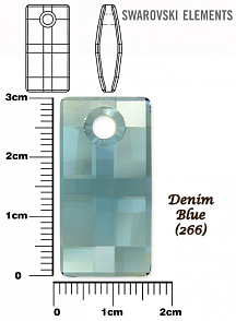 SWAROVSKI 6696 URBAN Pendant barva DENIM BLUE velikost 30mm.