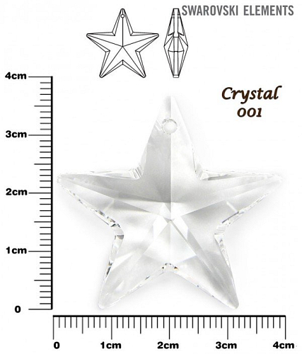 SWAROVSKI Starfish 6714 Pendant barva CRYSTAL průhledná velikost 40mm.
