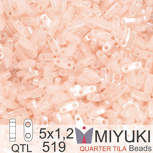 Korálky Miyuki QuarterTila. Barva Pink Pearl Ceylon QTL 519 Balení 3g
