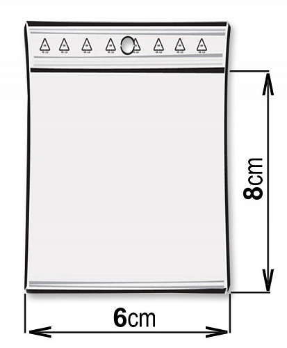 Sáček rychlozavírací ZIP sáček 6x8cm tl.0,05mm -s otvorem pro zavěšení.