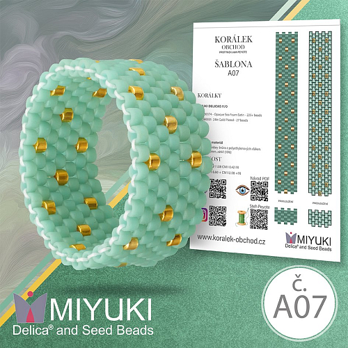 Rukodělná korálková stavebnice MIYUKI. Stavebnice prstenu New DIY color no. A07