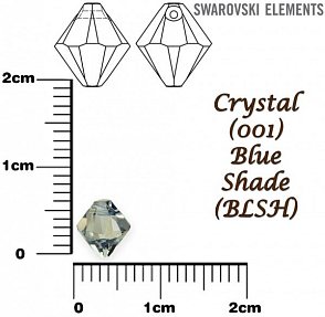 SWAROVSKI PŘÍVÉSKY 6328 barva CRYSTAL BLUE SHADE velikost 6mm. 
