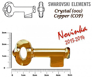 SWAROVSKI KEY Pendant 6919 barva Crystal COPPER velikost 50mm.