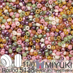 Korálky Miyuki Round 11/0. Barva  Magic Earth Mix 5138. Balení 5g.