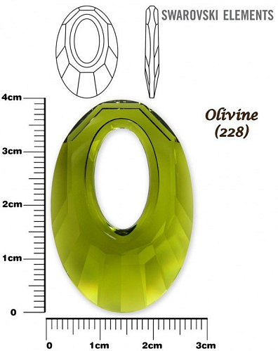 SWAROVSKI HELIOS Pendant barva OLIVINE velikost 40mm.
