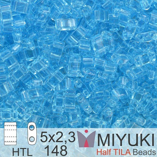 Korálky Miyuki Half Tila. Barva Tr Aqua  HTL 148 Balení 3g