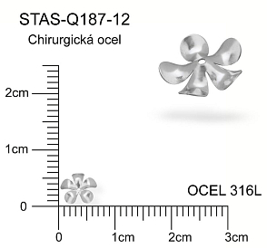 Kaplík CHIRURGICKÁ OCEL ozn.-STAS-Q187-12. velikost pr.6mm.