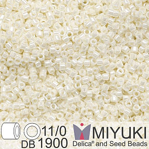 Korálky Miyuki Delica 11/0. Barva  Ivory Ceylon DB1900. Balení 5g.