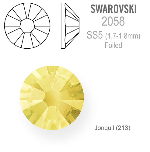 SWAROVSKI 2058 XILION FOILED velikost SS5 barva JONQUIL 
