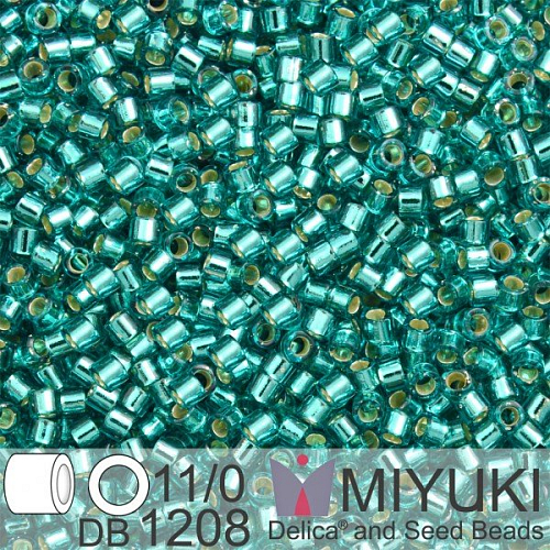 Korálky Miyuki Delica 11/0. Barva S/L Caribbean Teal  DB1208. Balení 5g