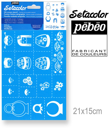 Šablona Pebeo pro použití s barvami Setacolor ozn. PANENKY formát A5