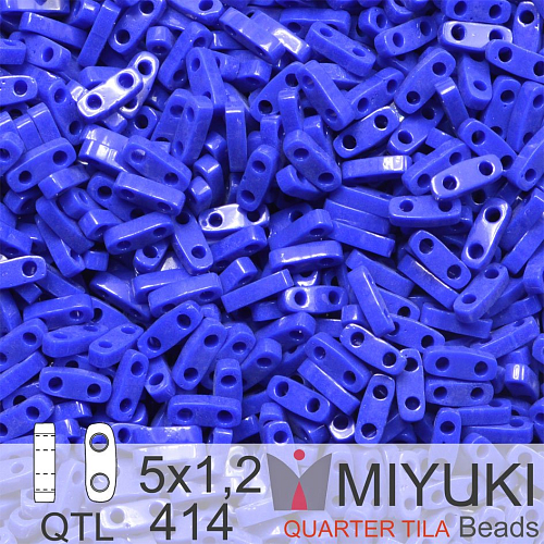 Korálky Miyuki QuarterTila. Barva Opaque Cobalt QTL 414 Balení 3g