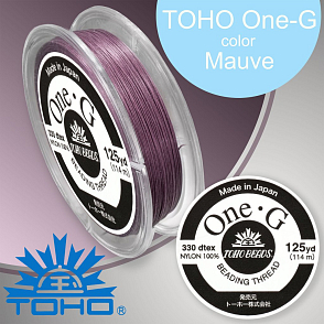 TOHO One-G nylonová nit. Barva Mauve č.116. Balení 114m.