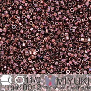Korálky Miyuki Delica (fazetované) 11/0. Barva Metallic Dark Raspberry Cut DBC0012. Balení 5g.