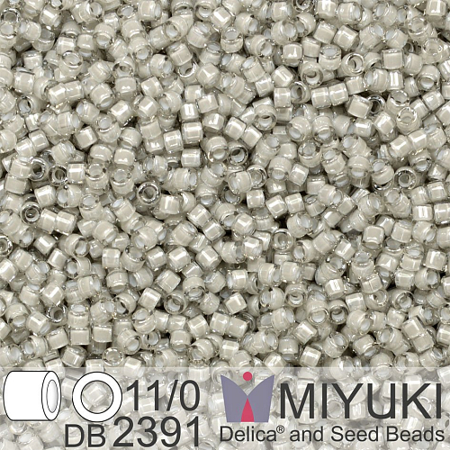 Korálky Miyuki Delica 11/0. Barva Inside Dyed Moonstone DB2391. Balení 5g
