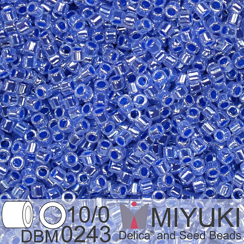 Korálky Miyuki Delica 10/0. Barva Blue Ceylon DBM0243. Balení 5g.