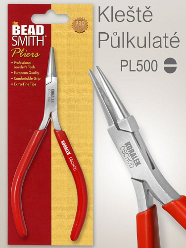 Kleště bižuterní Půlkulaté Ozn. PL500 velikost kleští 135x60mm 