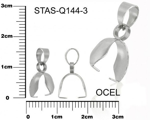 ŠLUPNA CHIRURGICKÁ OCEL ozn.-STAS-Q144-3. velikost 16,0 x 8,0mm.