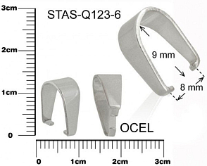 Šlupna CHIRURGICKÁ OCEL ozn.-STAS-Q123-6. velikost 9x10mm