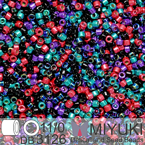 Korálky Miyuki Delica 11/0. Barva Galaxy Mix DB3126. Balení 5g