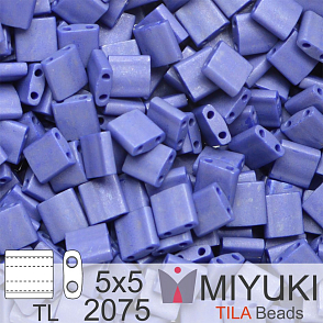 Korálky MIYUKI tvar TILA BEADS velikost 5x5mm. Barva TL 2075 Matte Opaque Cobalt Luster. Balení 5g.