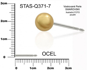 Náušnice PUZETA CHIRURGICKÁ OCEL ozn.-STAS-Q371-7. velikost  12mm.