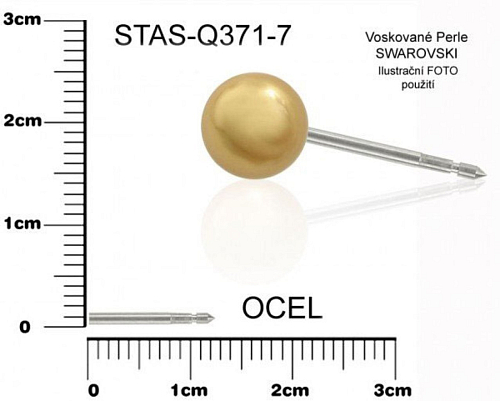 Náušnice PUZETA CHIRURGICKÁ OCEL ozn.-STAS-Q371-7. velikost  12mm.