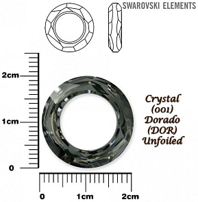 SWAROVSKI ELEMENTS Cosmic Ring barva CRYSTAL (001) DORADO (DOR) velikost 20mm