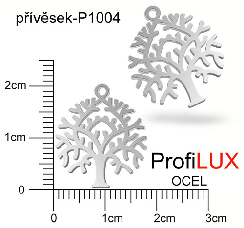 Přívěsek Chirurgická Ocel ozn-P1004 STROM života velikost 20x17mm. Řada přívěsků ProfiLUX