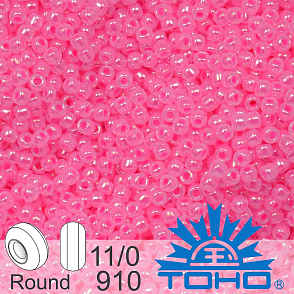 Korálky TOHO tvar ROUND (kulaté). Velikost 11/0. Barva č. 910-Ceylon Hot Pink . Balení 8g.