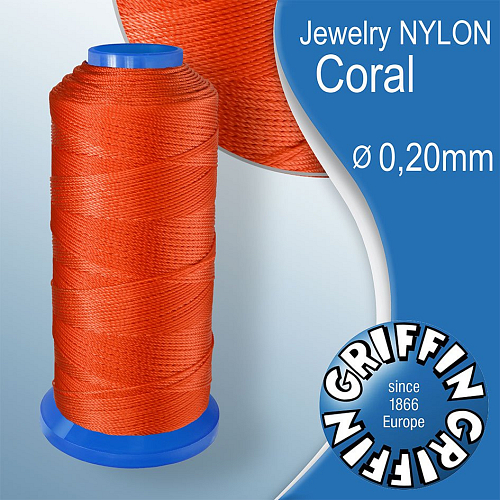 Jewelry NYLON GRIFFIN síla nitě 0,20mm Barva Coral
