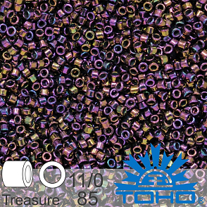 Korálky TOHO tvar TREASURE (válcové). Velikost 11/0. Barva č. 85-Metallic Iris Purple . Balení 5g.