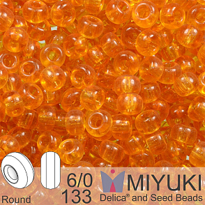 Korálky Miyuki Round 6/0. Barva 133 Tr Topaz. Balení 5g