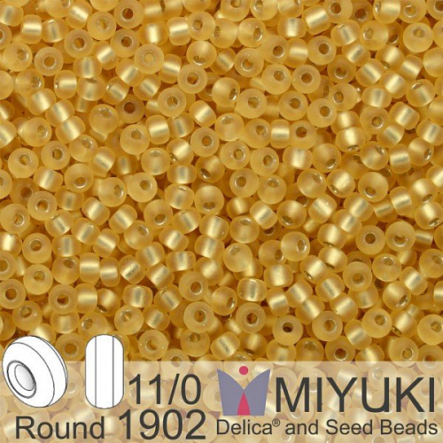 Korálky Miyuki Round 11/0. Barva 1902 SF S/L Gold. Balení 5g