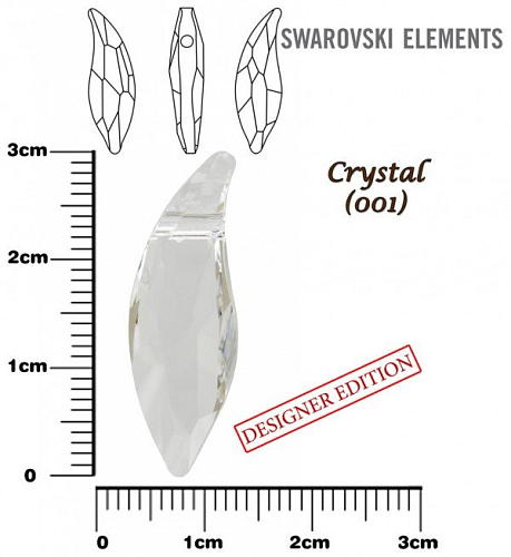 SWAROVSKI Lily Pendant 6904 barva CRYSTAL velikost 30mm.