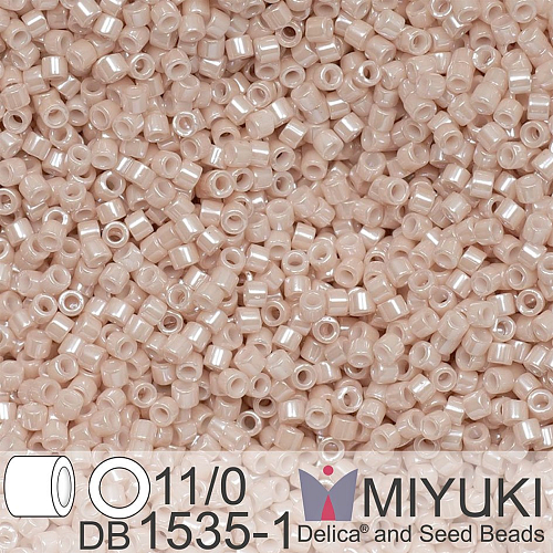 Korálky Miyuki Delica 11/0. Barva Opaque Pink Champagne Ceylon DB1535-1. Balení 5g