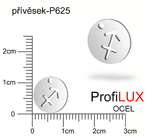 Přívěsek Chirurgická Ocel ozn-P625 Znamení Zvěrokruhu STŘELEC velikost 12mm tl.1.2mm. Řada přívěsků ProfiLUX