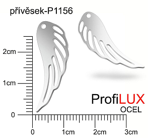 Přívěsek Chirurgická Ocel ozn-P1156 KŘÍDLO velikost 11x31mm. Řada přívěsků ProfiLUX