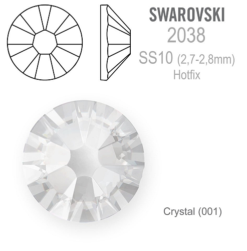Swarovski XILION rose HOT-FIX velikost SS10 barva Crystal balení 40Ks. 