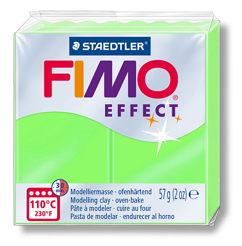 FIMO NEON efekt barva ZELENÁ č.501 balení  57g