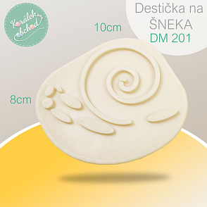 Destička (šablona) na výrobu drátěného ŠNEKA DM 201. Rozměr destičky 10x8cm. Materiál plast.