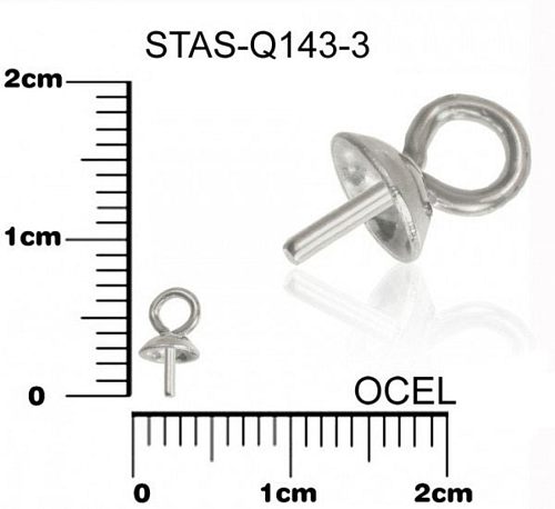 ŠLUPNA CHIRURGICKÁ OCEL ozn.-STAS-Q143-3. velikost 7,0 x3,0mm.
