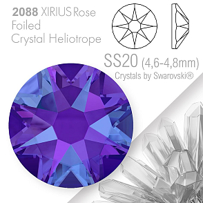 SWAROVSKI  XIRIUS Rose 2088 Foiled. Barva Crystal Heliotrope velikost SS20 (4,6-4,8mm). Balení 15Ks.