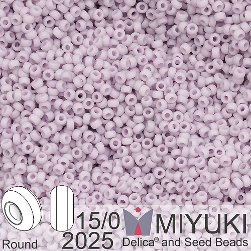 Korálky Miyuki Round 15/0. Barva 2025 Matte Op Lt Mauve. Balení 5g