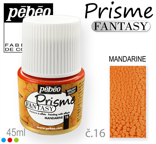 Barva na Šperky PRISME Fantasy Pébéo . barva č.16 MANDARINE . Balení 45ml. 