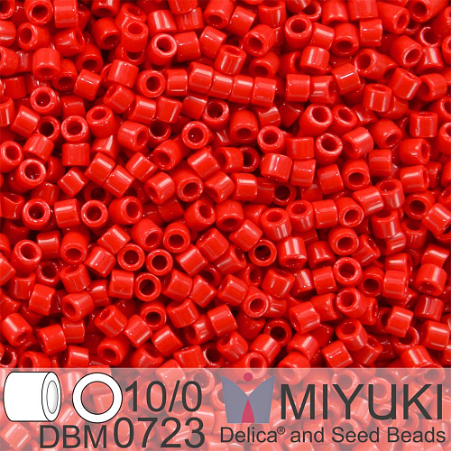 Korálky Miyuki Delica 10/0. Barva Op Red DBM0723. Balení 5g.