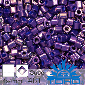Korálky TOHO Cubes 6/0. Barva 461 Higher-Metallic Grape . Balení 10g. 