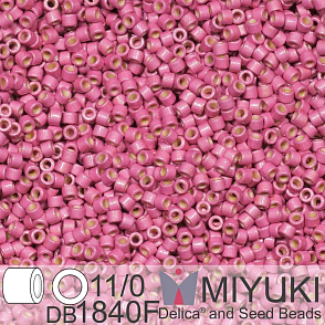 Korálky Miyuki Delica 11/0. Barva Duracoat Galvanized Matte Hot Pink DB1840F. Balení 5g
